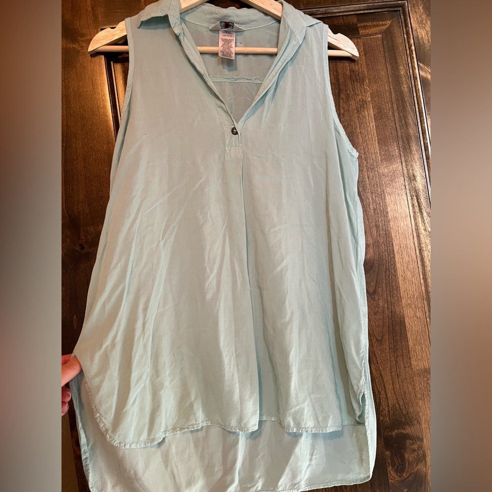 Hard Tail Sleeveless Light Blue Women's Top